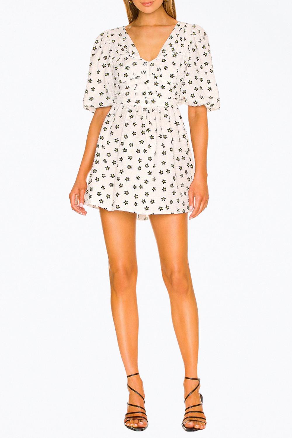 Мини-платье Connie Daisy из жатого хлопка цвета слоновой кости for Love & Lemons
Мини-платье Connie Daisy из жатого хлопка цвета слоновой кости for Love & Lemons