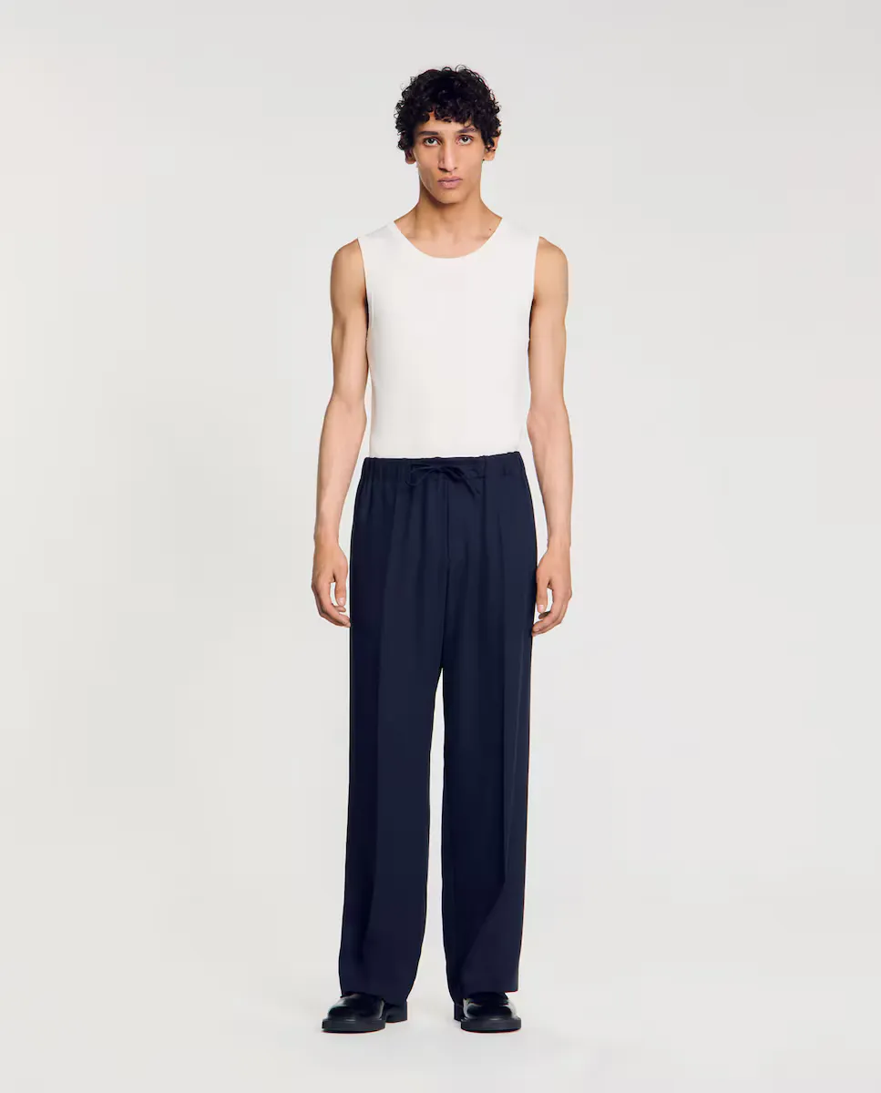 Широкие эластичные брюки для мужчин Sandro, синий
Широкие эластичные брюки для мужчин Sandro, синий