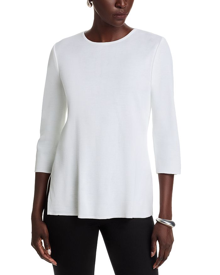 Топ с круглым вырезом и рукавом 3/4 Misook, белый
Топ с круглым вырезом и рукавом 3/4 Misook, белый