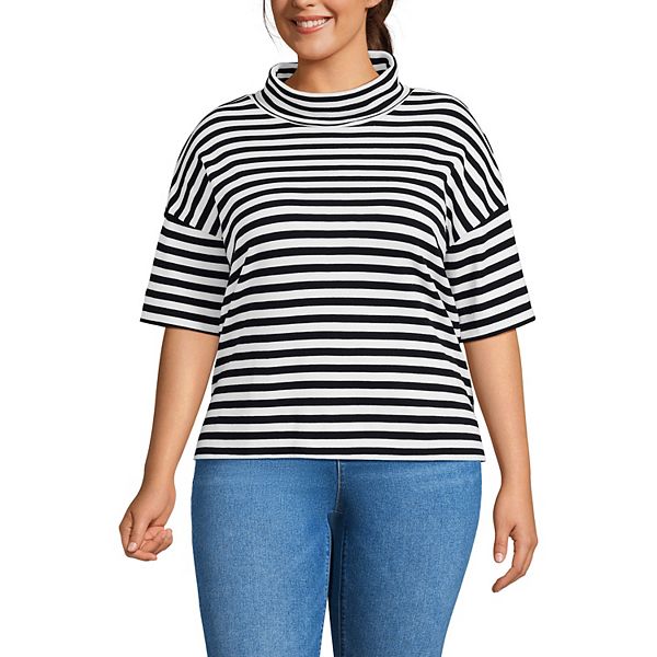 Повседневная водолазка с длинным рукавом из хлопка Supima, plus size Lands' End, Black Even Stripe
Повседневная водолазка с длинным рукавом из хлопка Supima, plus size Lands' End, Black Even Stripe