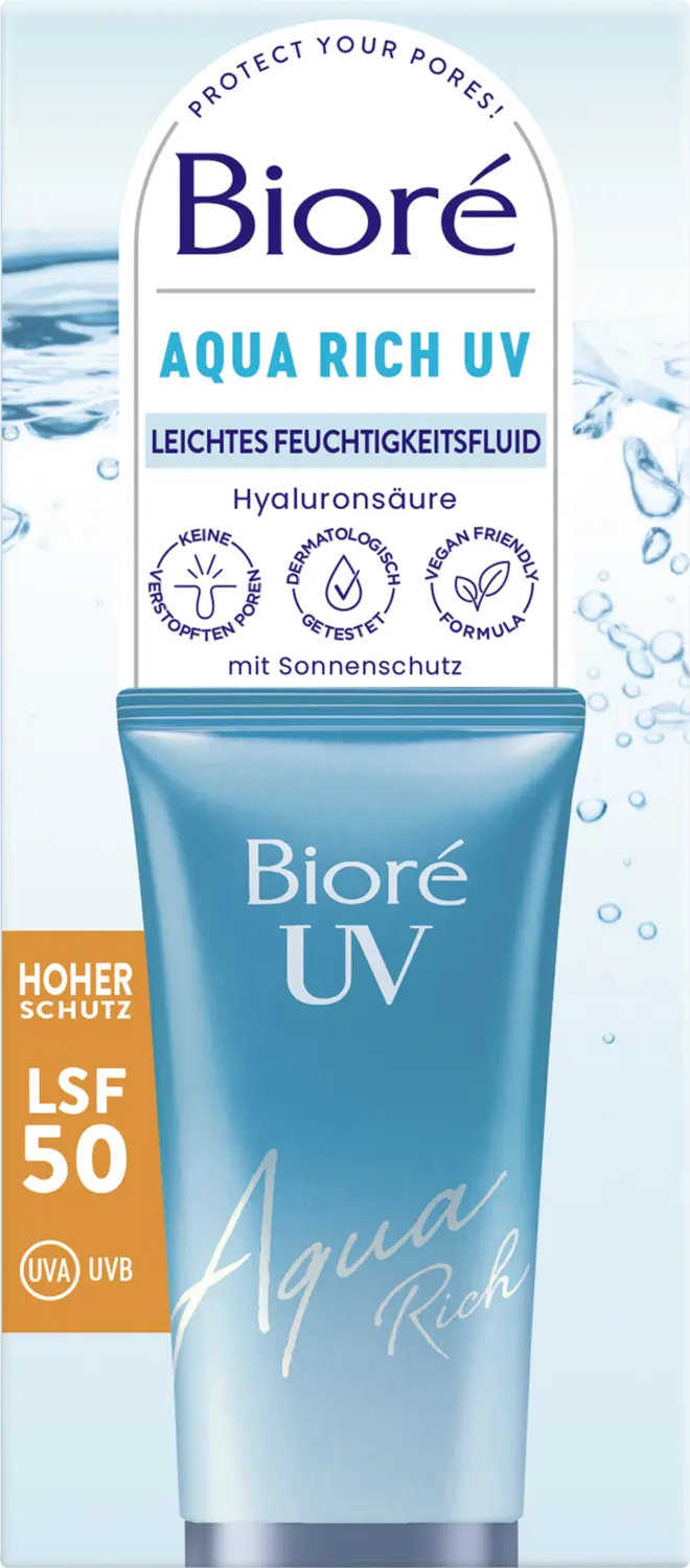 Солнцезащитный крем Bioré Aqua Rich UV Leichtes Feuchtigkeitsfluid LSF 50
Солнцезащитный крем Bioré Aqua Rich UV Leichtes Feuchtigkeitsfluid LSF 50