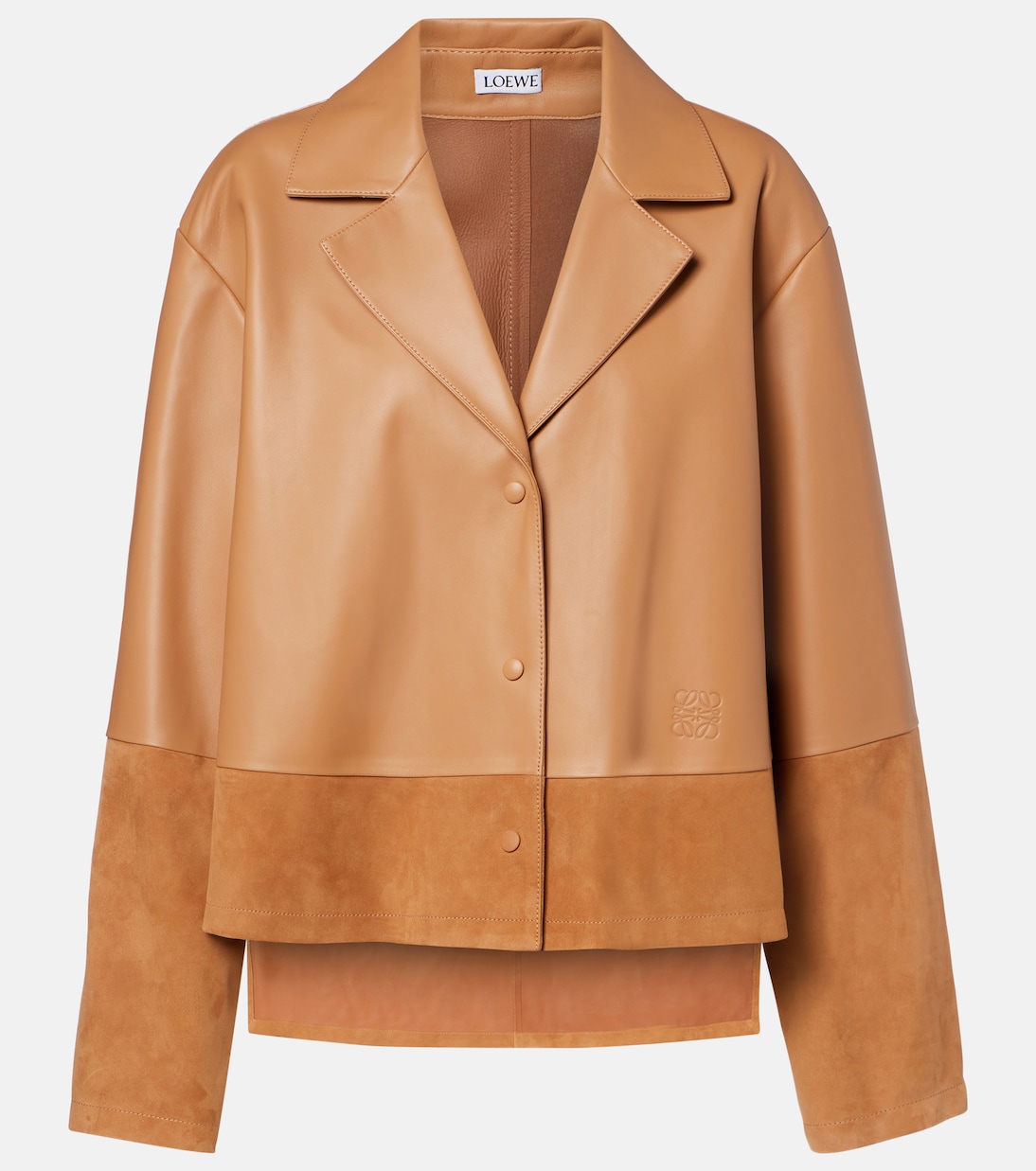 Пижамная куртка из кожи и замши Loewe, Toffee
Пижамная куртка из кожи и замши Loewe, Toffee