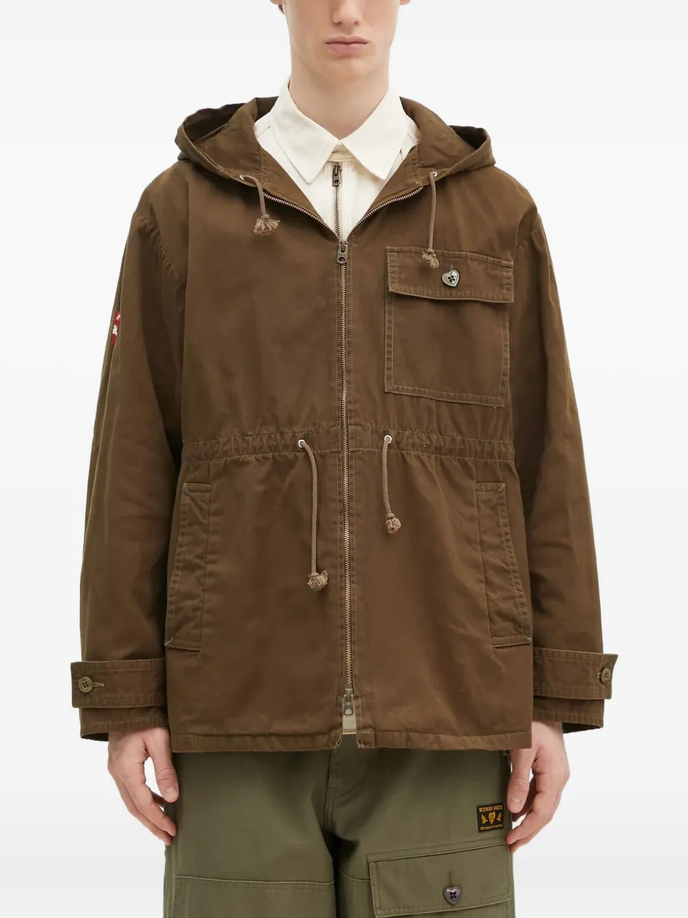 Куртка с капюшоном и принтом Human Made, зеленый 
Куртка с капюшоном и принтом Human Made, зеленый