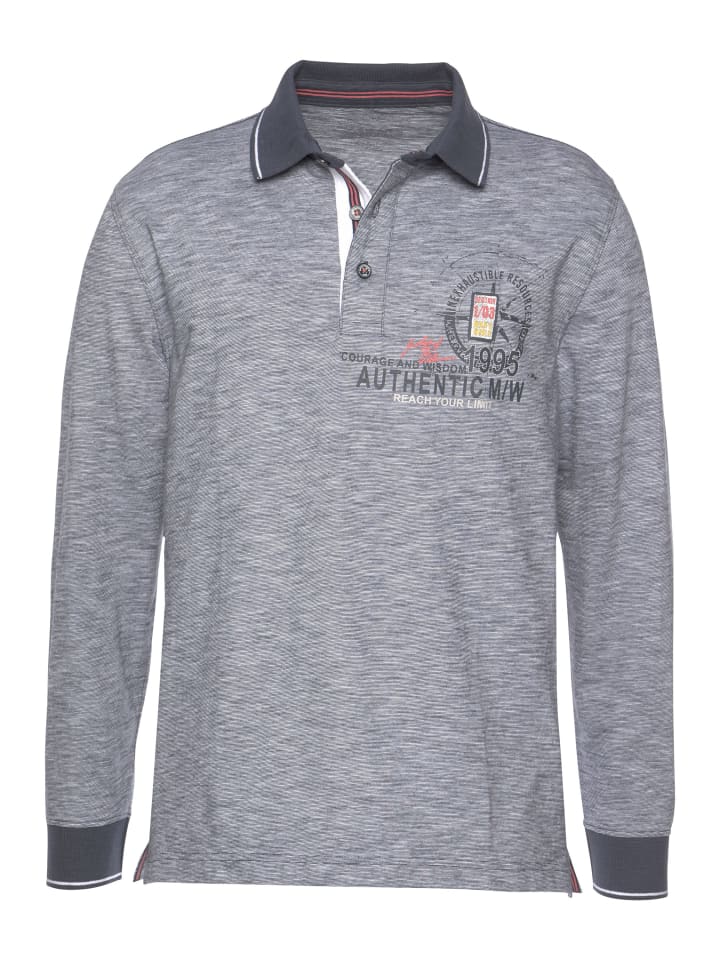 Рубашка-поло с длинными рукавами цвета синий меланж Man's World
Рубашка-поло с длинными рукавами цвета синий меланж Man's World