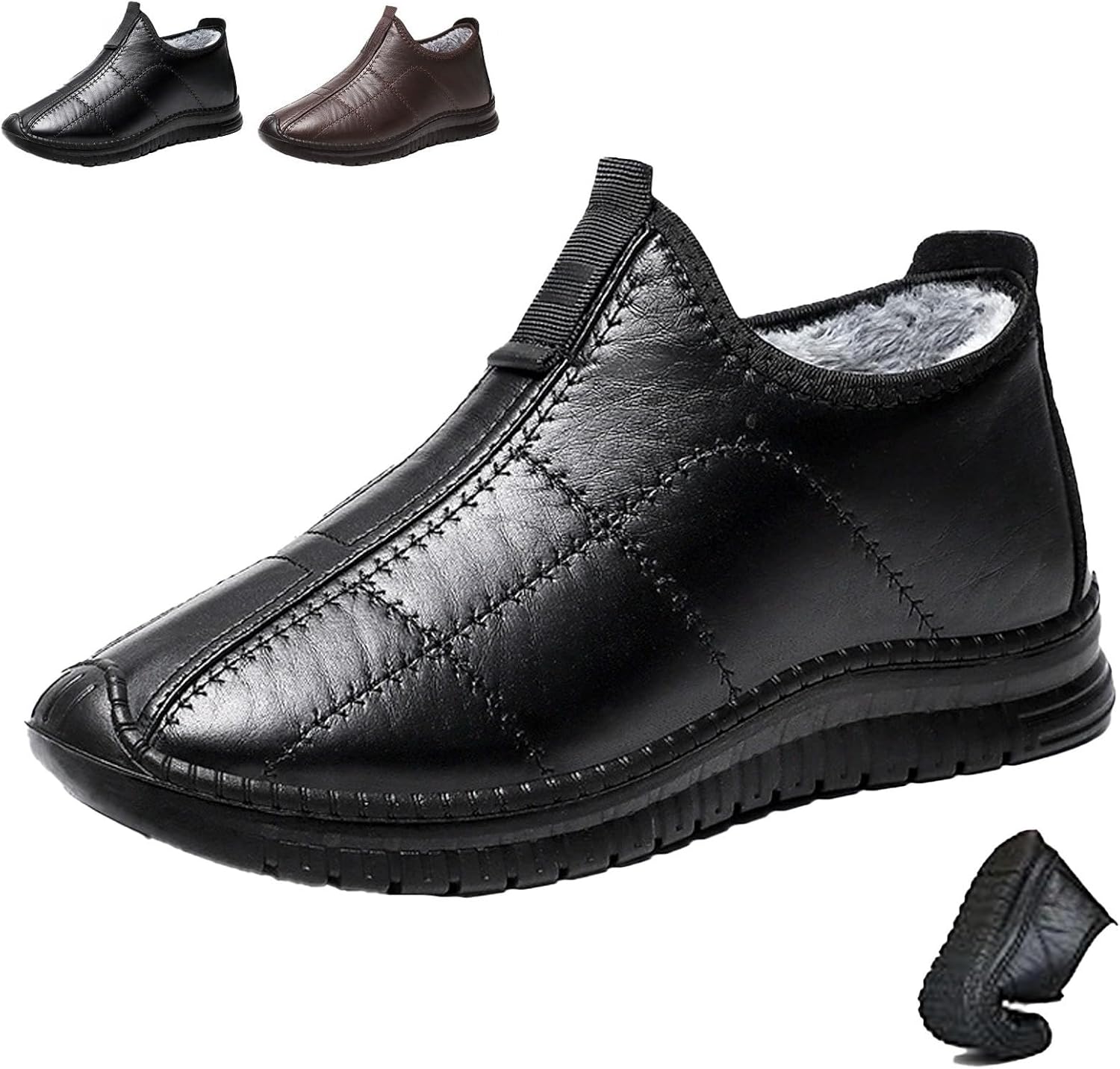 Мужские зимние термо-кроссовки с противоскользящей подошвой, нескользящие, с толстой подошвой, с флисовой подкладкой, повседневные кроссовки и снегоступы до щиколотки Ghtrhsb, черный
Мужские зимние термо-кроссовки с противоскользящей подошвой, нескользящие, с толстой подошвой, с флисовой подкладкой, повседневные кроссовки и снегоступы до щиколотки Ghtrhsb, черный