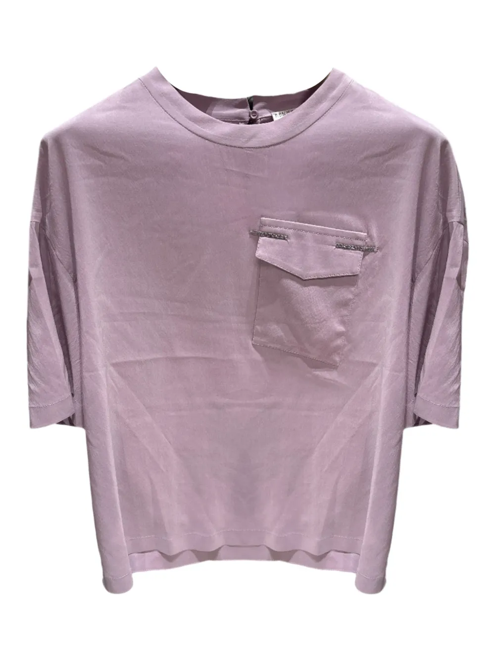 Топ с декорированным карманом Brunello Cucinelli, розовый
Топ с декорированным карманом Brunello Cucinelli, розовый