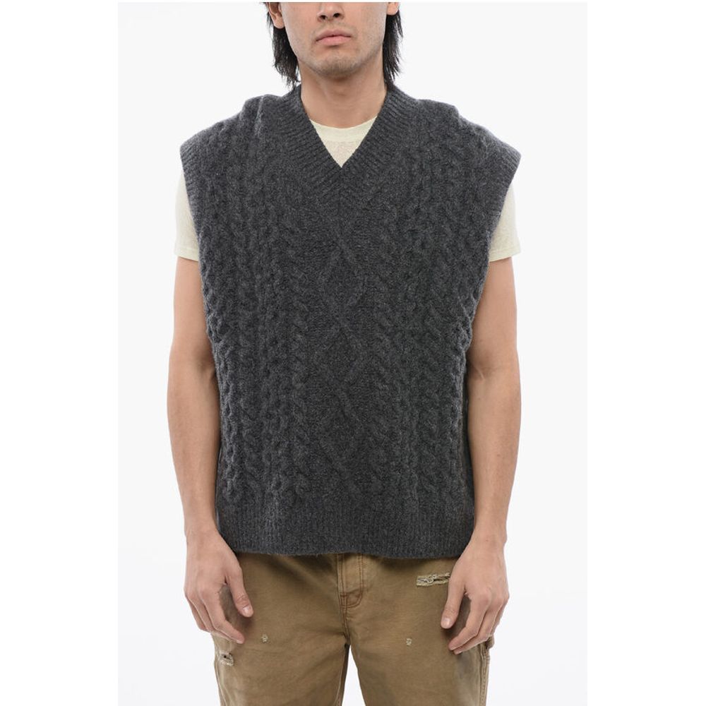 Серый шерстяной свитер Nanushka, Gray 
Серый шерстяной свитер Nanushka, Gray