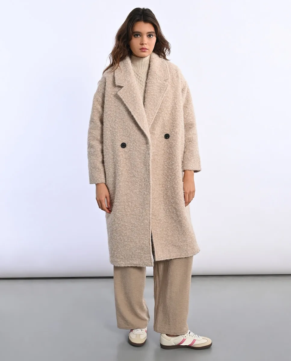 Женское длинное пальто с лацканами из овечьей шерсти Lili Sidonio, бежевый
Женское длинное пальто с лацканами из овечьей шерсти Lili Sidonio, бежевый