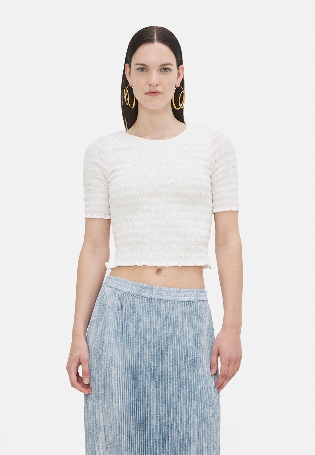 Принт на футболке SOLID SMOCK MICHAEL Michael Kors, белый 
Принт на футболке SOLID SMOCK MICHAEL Michael Kors, белый