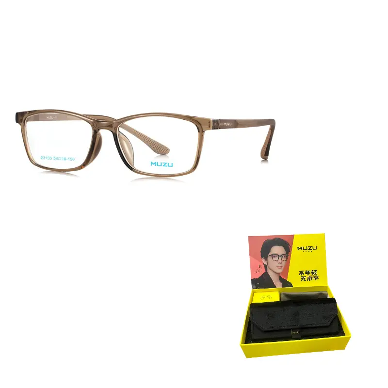 MUZU Силиконовая оправа для очков квадратной формы из нержавеющей стали TR90 унисекс, Transparent Brown - C9 Single Frame
MUZU Силиконовая оправа для очков квадратной формы из нержавеющей стали TR90 унисекс, Transparent Brown - C9 Single Frame