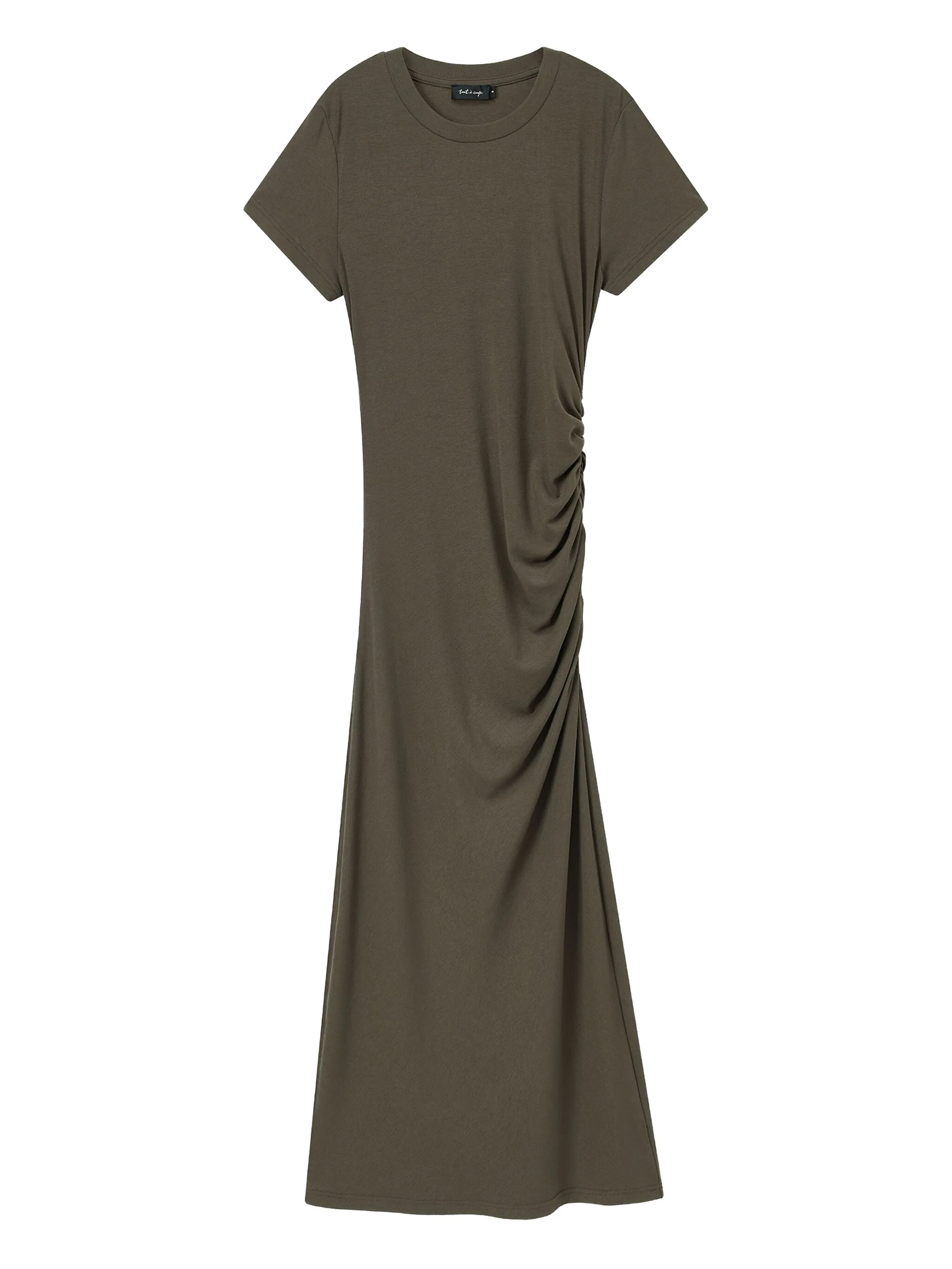 Платье-футболка со сборками Tout A Coup, коричневый
Платье-футболка со сборками Tout A Coup, коричневый