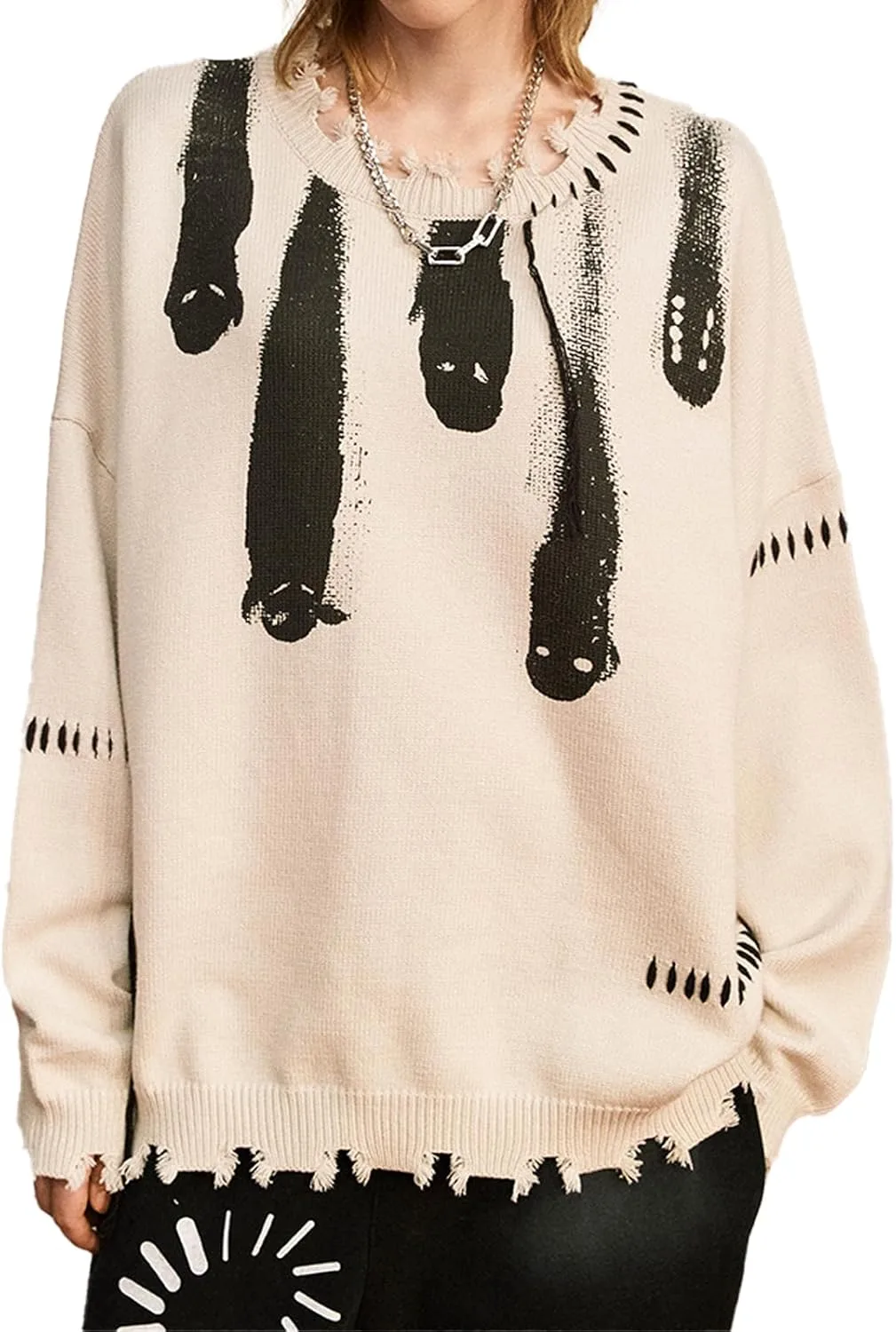 Свитер Ghost Pattern Oversized с длинными рукавами SOPHILECAL
Свитер Ghost Pattern Oversized с длинными рукавами SOPHILECAL