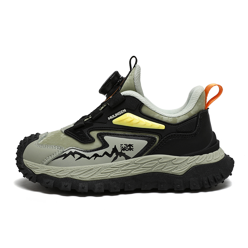 Детские кроссовки для бега с низким верхом, амортизирующие, отскок, износостойкие, дышащие, нескользящие Mulinsen, черный/зеленый 
Детские кроссовки для бега с низким верхом, амортизирующие, отскок, износостойкие, дышащие, нескользящие Mulinsen, черный/зеленый