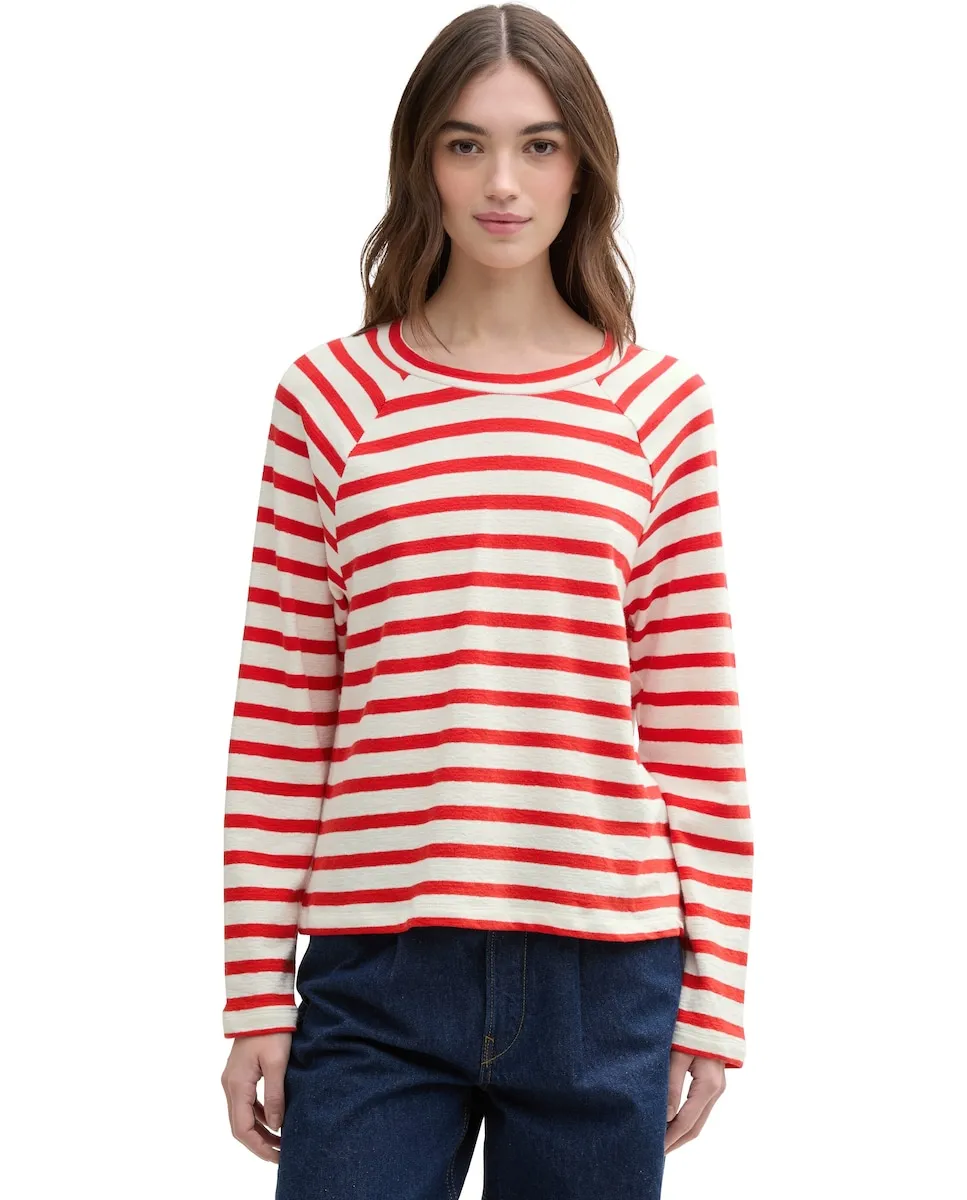 Женская полосатая футболка с длинными рукавами Tom Tailor, красный
Женская полосатая футболка с длинными рукавами Tom Tailor, красный