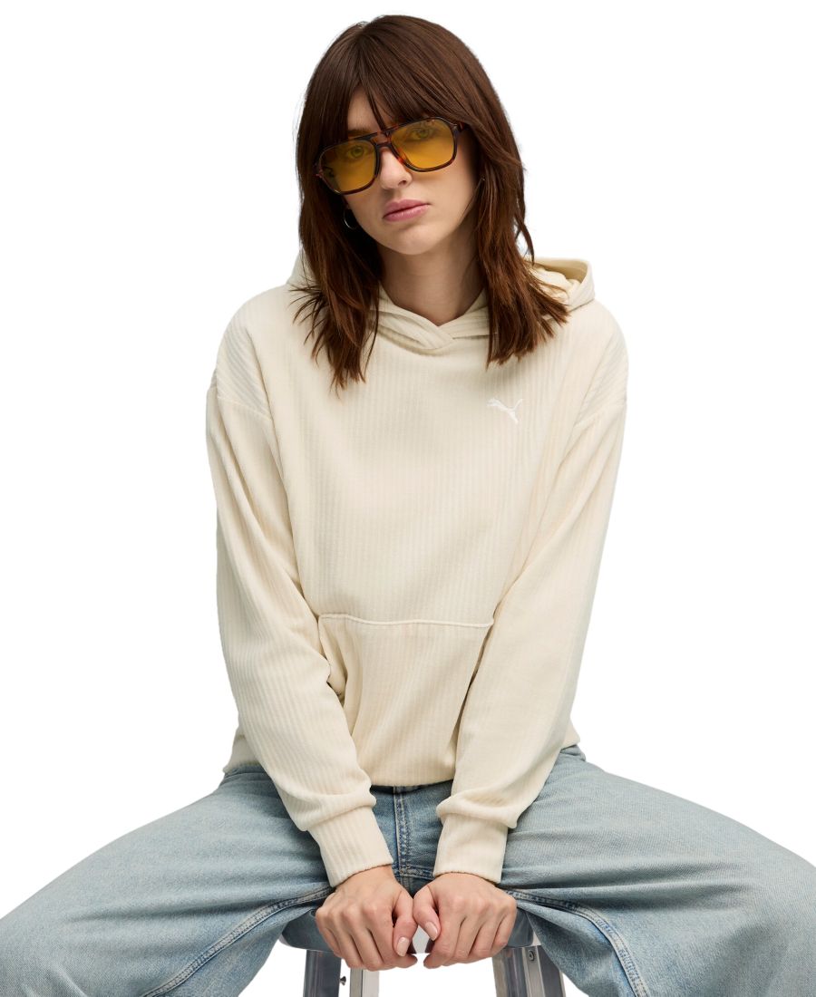 Женская велюровая толстовка с длинными рукавами Elevated Comfort Puma, Alpine Snow
Женская велюровая толстовка с длинными рукавами Elevated Comfort Puma, Alpine Snow