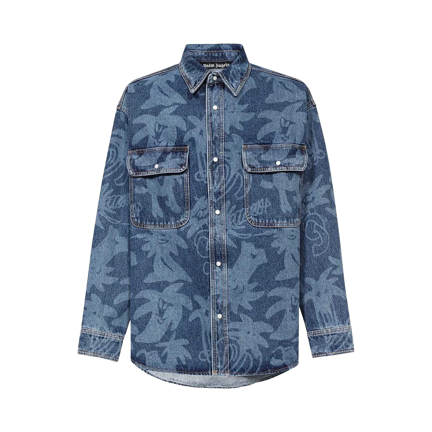 Джинсовая рубашка с лазерным принтом Palm Angels Palmity, цвет Голубой
Джинсовая рубашка с лазерным принтом Palm Angels Palmity, цвет Голубой