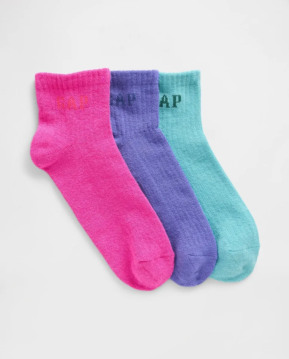 Набор из 3-х детских носков для девочек до щиколотки с логотипом Kids Gap, мультиколор
Набор из 3-х детских носков для девочек до щиколотки с логотипом Kids Gap, мультиколор