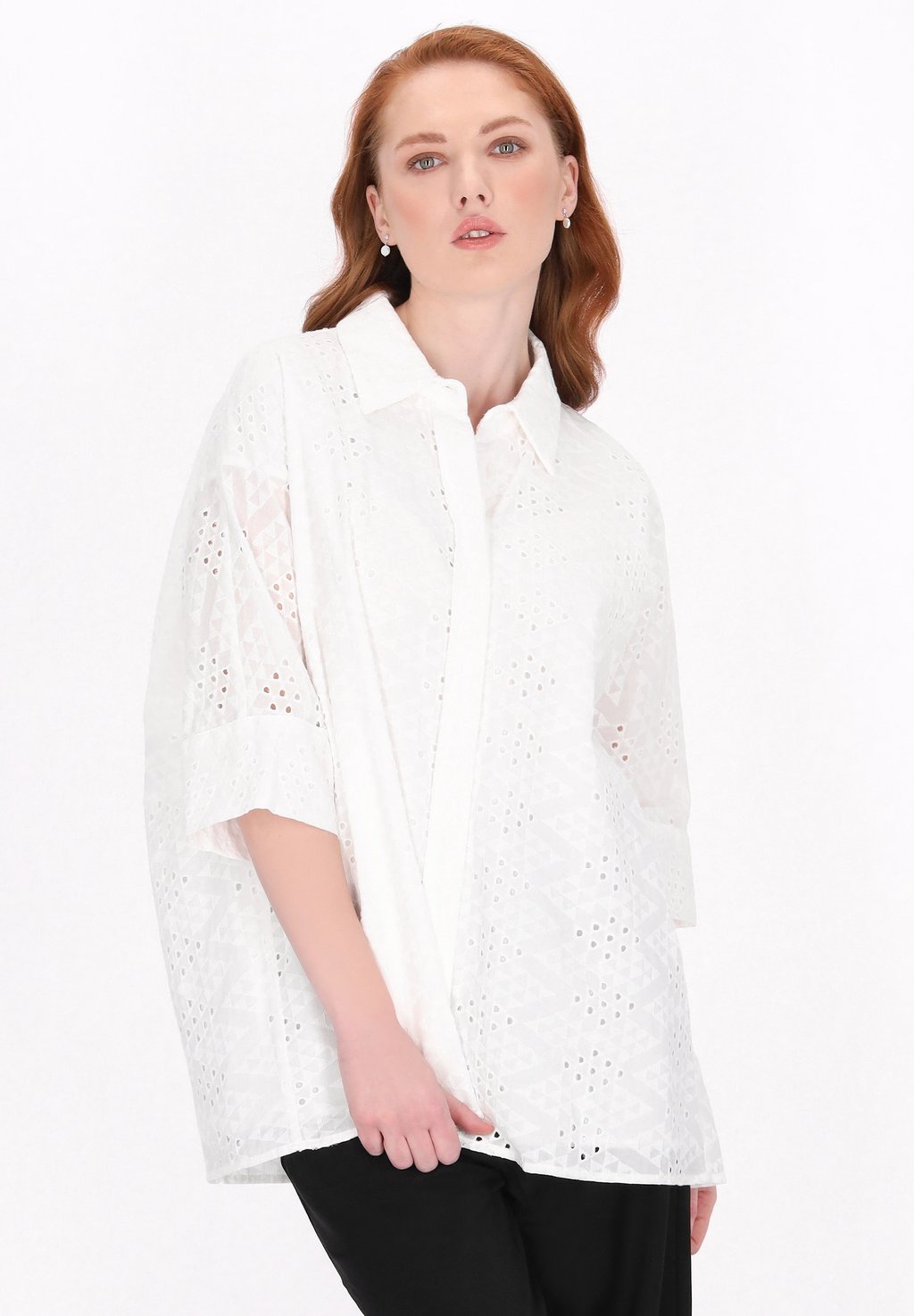 Блузка на пуговицах DreiMaster, белый
Блузка на пуговицах DreiMaster, белый