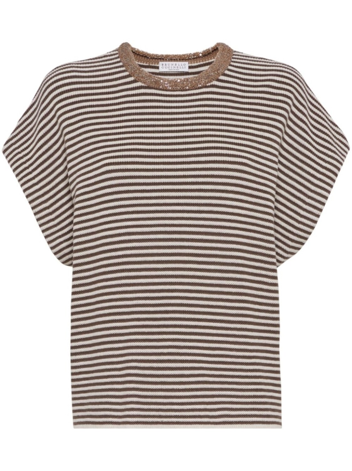 Футболка в полоску Brunello Cucinelli, коричневый
Футболка в полоску Brunello Cucinelli, коричневый