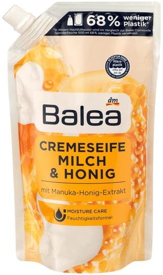 Жидкое мыло Balea Milk Honey Refill 500 мл DE - Milch & Honig 
Жидкое мыло Balea Milk Honey Refill 500 мл DE - Milch & Honig