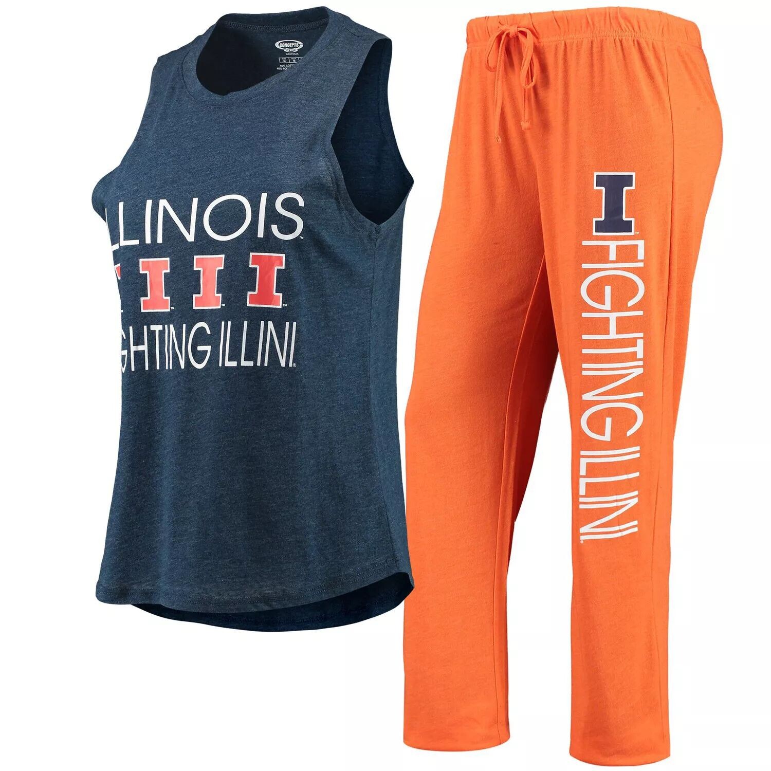 Женский комплект для сна на бретелях и брюках Concepts Sport оранжевый/темно-синий Illinois Fighting Illini
Женский комплект для сна на бретелях и брюках Concepts Sport оранжевый/темно-синий Illinois Fighting Illini