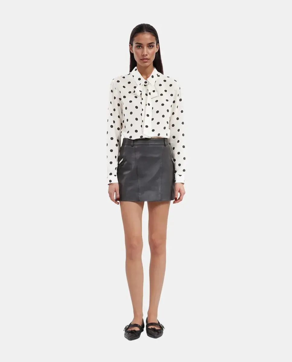 Короткая кожаная юбка The Kooples, черный
Короткая кожаная юбка The Kooples, черный