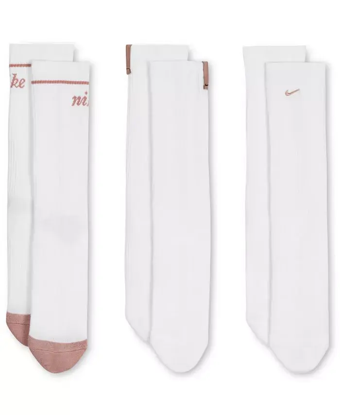 Унисекс набор из 3 пар повседневных усиленных махровых носков Crew Nike, белый
Унисекс набор из 3 пар повседневных усиленных махровых носков Crew Nike, белый