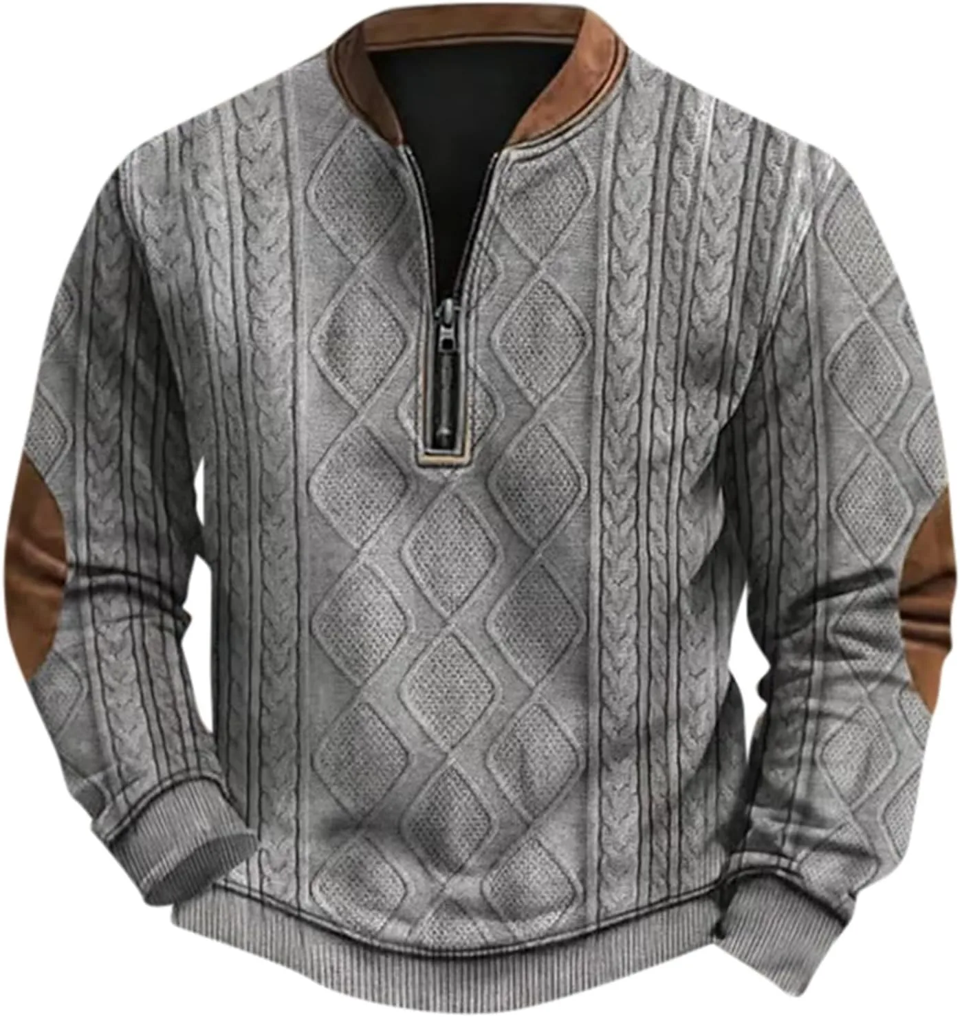 Мужской свитер с молнией и принтом
Мужской свитер с молнией и принтом