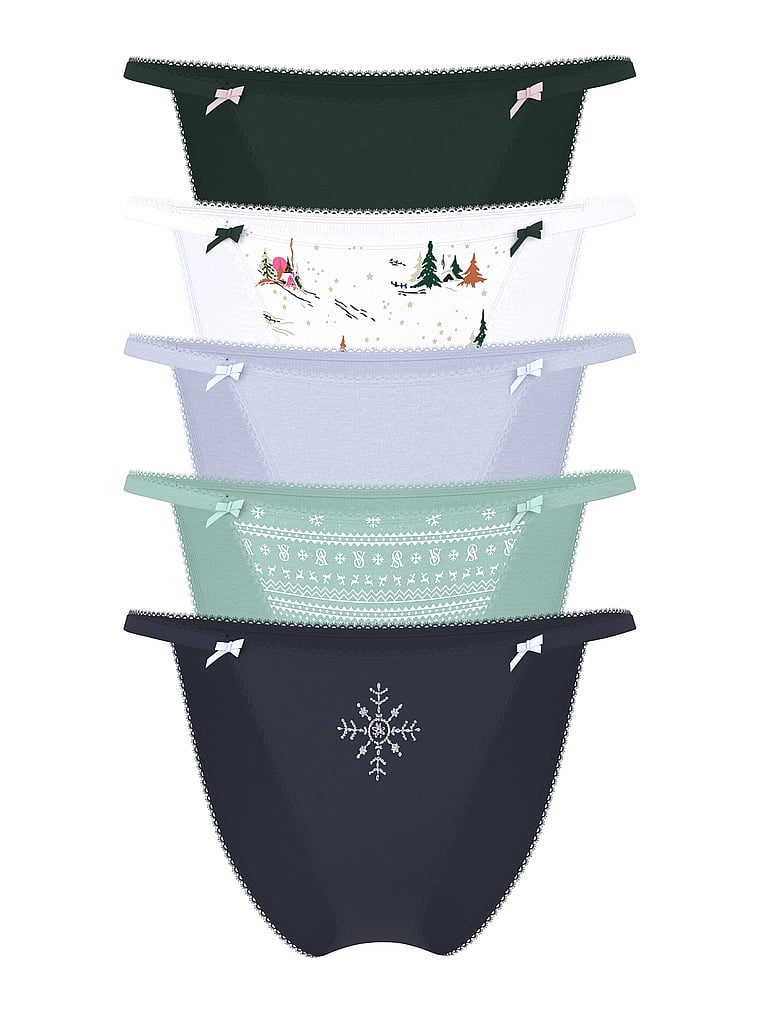 Комплект из 5 стринговых хлопковых трусиков-бикини Victoria'S Secret, 5 pack multi
Комплект из 5 стринговых хлопковых трусиков-бикини Victoria'S Secret, 5 pack multi