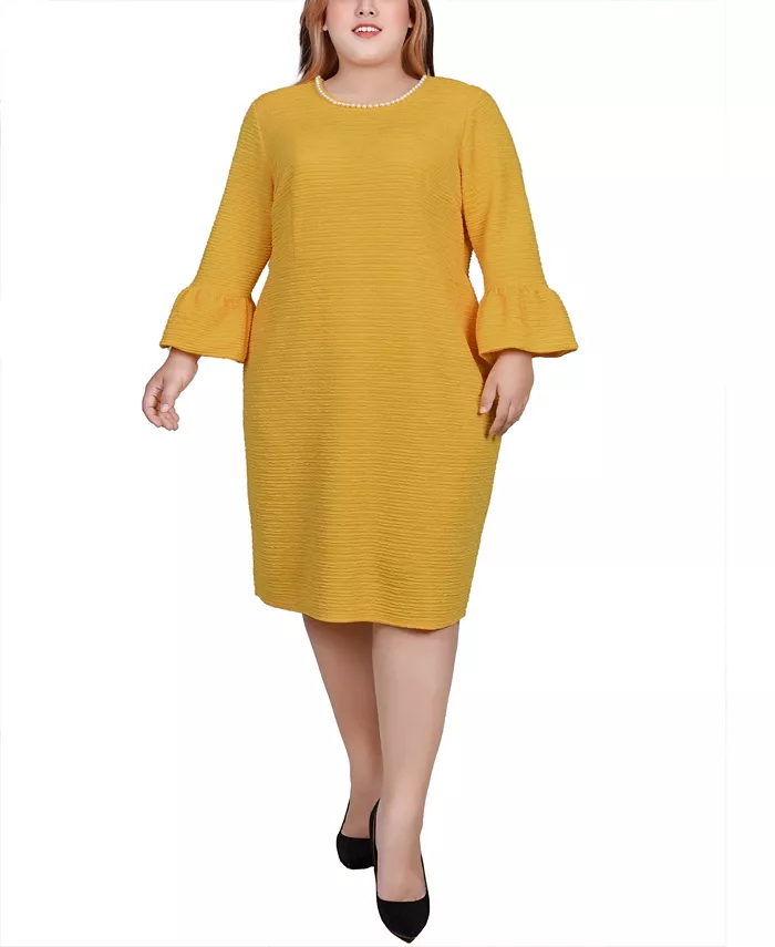 Платье размера плюс длиной 3/4 с отделкой из искусственного жемчуга NY Collection, желтый
Платье размера плюс длиной 3/4 с отделкой из искусственного жемчуга NY Collection, желтый