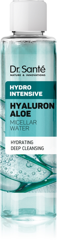 Гидроинтенсивная увлажняющая мицеллярная вода с гиалуроном и алоэ для всех типов кожи Dr. Santé, 200 мл
Гидроинтенсивная увлажняющая мицеллярная вода с гиалуроном и алоэ для всех типов кожи Dr. Santé, 200 мл