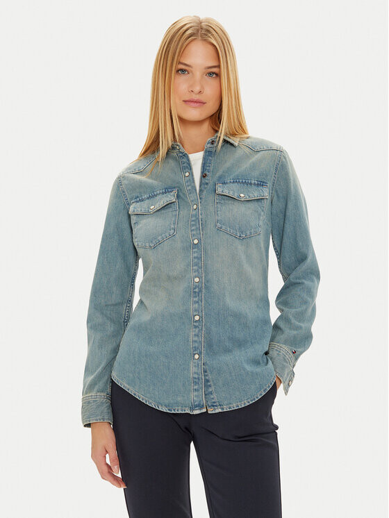 Джинсовая рубашка узкого кроя Tommy Hilfiger, синий
Джинсовая рубашка узкого кроя Tommy Hilfiger, синий