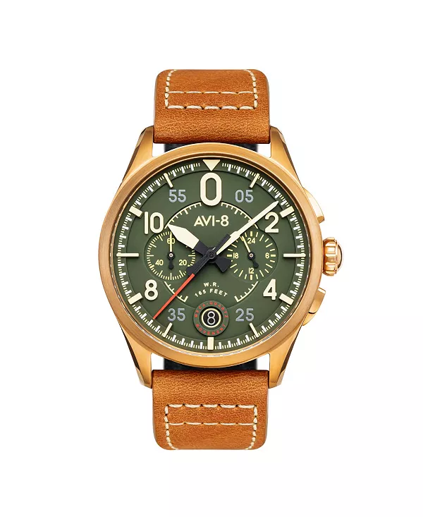 Мужские часы-хронограф Spitfire Lock с коричневым кожаным ремешком, 42 мм Avi-8, green
Мужские часы-хронограф Spitfire Lock с коричневым кожаным ремешком, 42 мм Avi-8, green