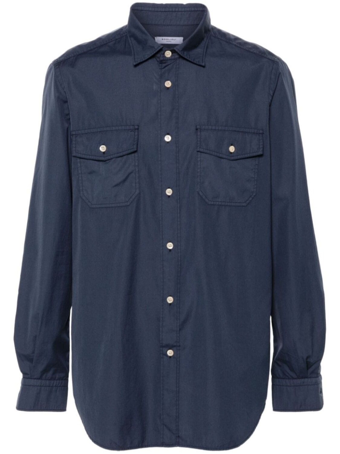 Хлопковая рубашка с длинными рукавами Boglioli, синяя
Хлопковая рубашка с длинными рукавами Boglioli, синяя