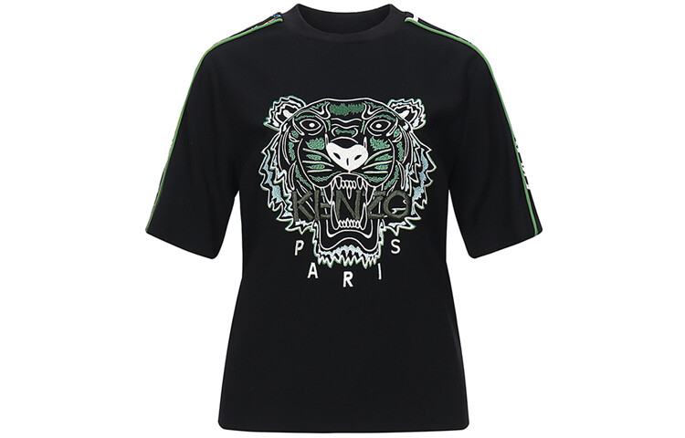 Футболка женская Kenzo Classic Tiger Head, черный / бело-зеленый
Футболка женская Kenzo Classic Tiger Head, черный / бело-зеленый