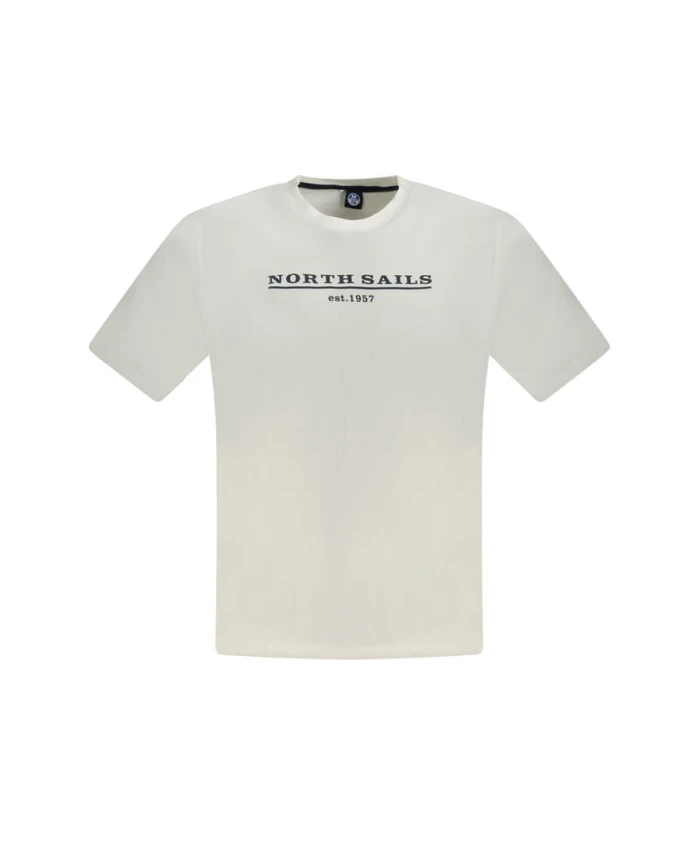 Белая хлопковая мужская футболка с ярким принтом North Sails, белый
Белая хлопковая мужская футболка с ярким принтом North Sails, белый