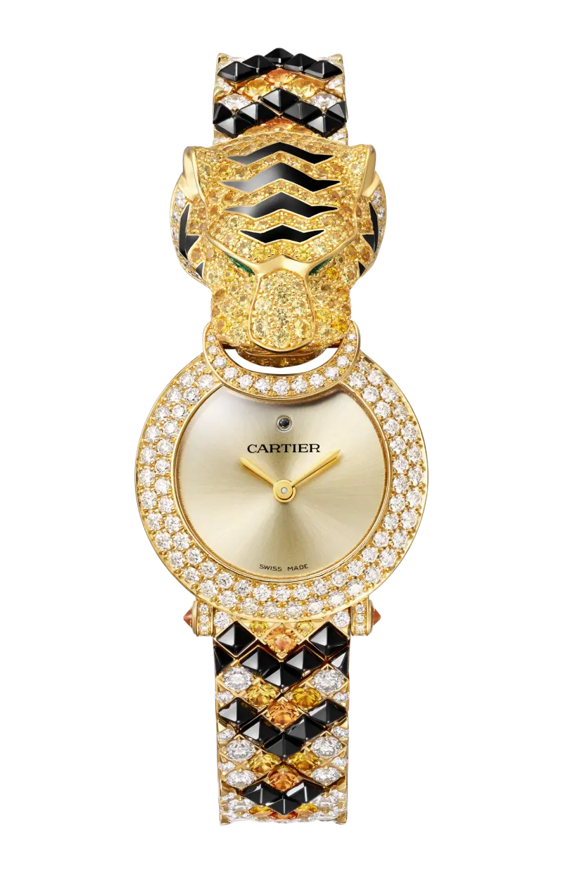 Ювелирные часы animalier, желтое золото, бриллианты, драгоценные камни, кварц - hpi01783 CARTIER
Ювелирные часы animalier, желтое золото, бриллианты, драгоценные камни, кварц - hpi01783 CARTIER