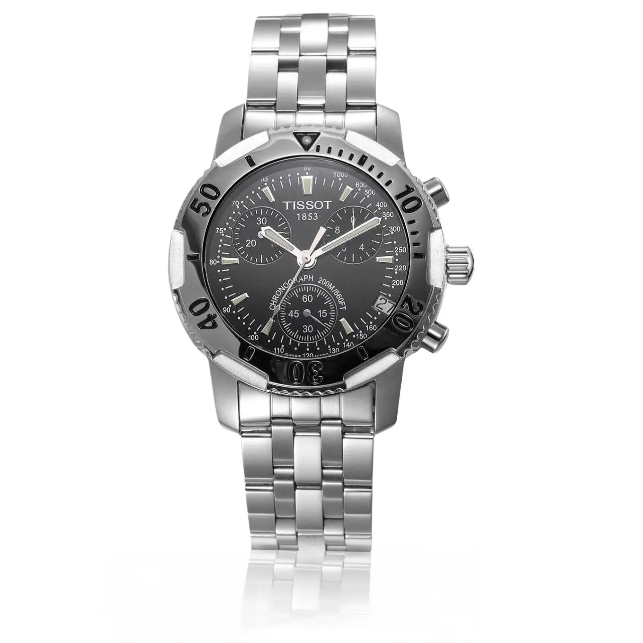 TISSOT Мужские часы с кварцевым механизмом, 40 мм, черный циферблат, корпус из нержавеющей стали, браслет из нержавеющей стали
TISSOT Мужские часы с кварцевым механизмом, 40 мм, черный циферблат, корпус из нержавеющей стали, браслет из нержавеющей стали