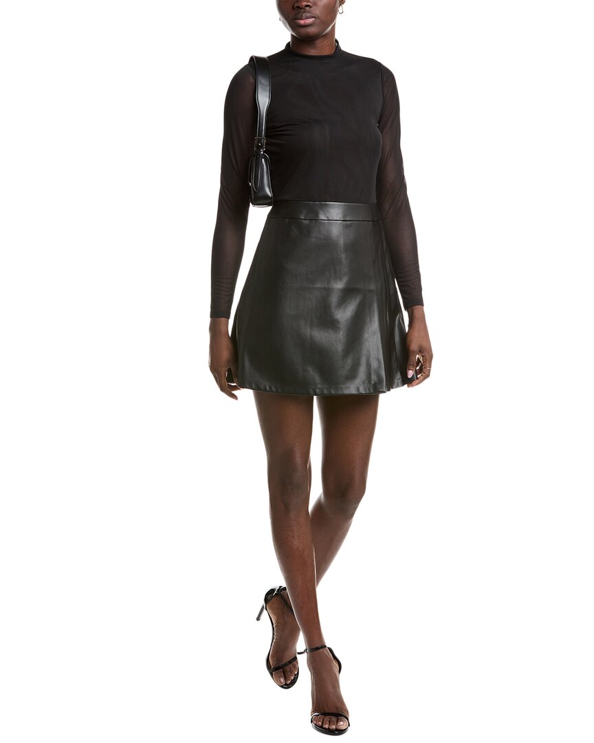 Мини-платье Kenneth Cole в смешанной технике, черный 
Мини-платье Kenneth Cole в смешанной технике, черный