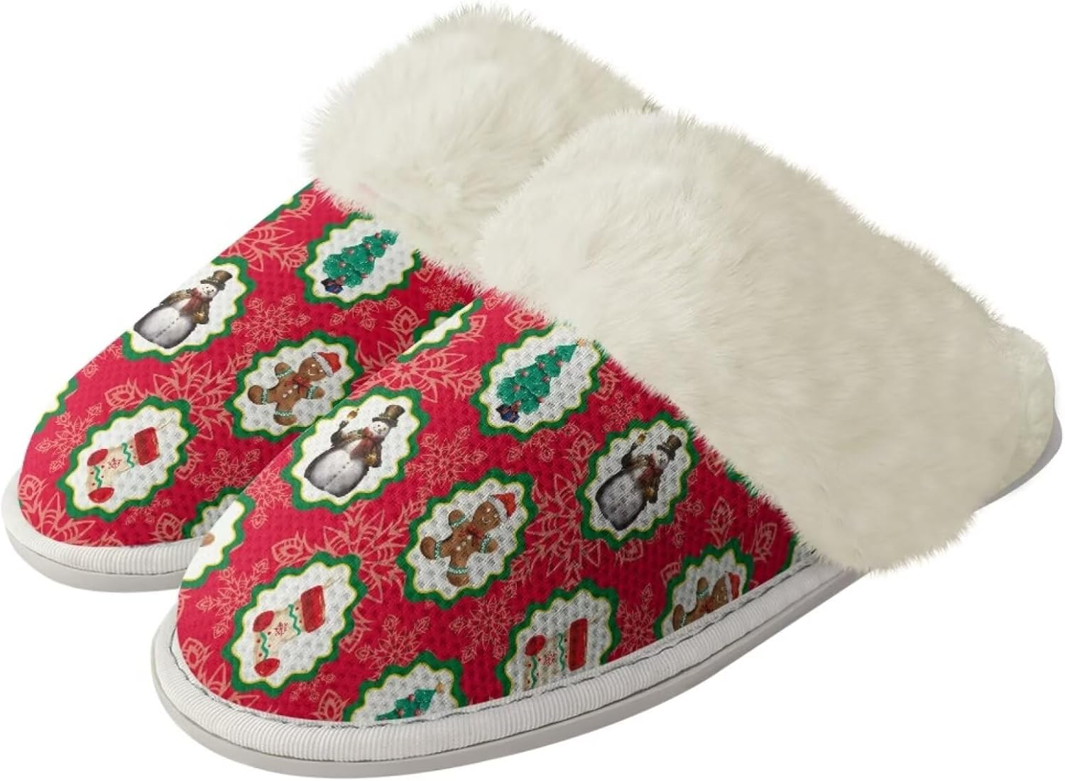 Женские и мужские теплые тапочки мягкие плюшевые домашние тапочки с противоскользящей подошвой, пушистым воротником, для спальни, для дома и улицы Jiquruby, Christmas Pattern
Женские и мужские теплые тапочки мягкие плюшевые домашние тапочки с противоскользящей подошвой, пушистым воротником, для спальни, для дома и улицы Jiquruby, Christmas Pattern