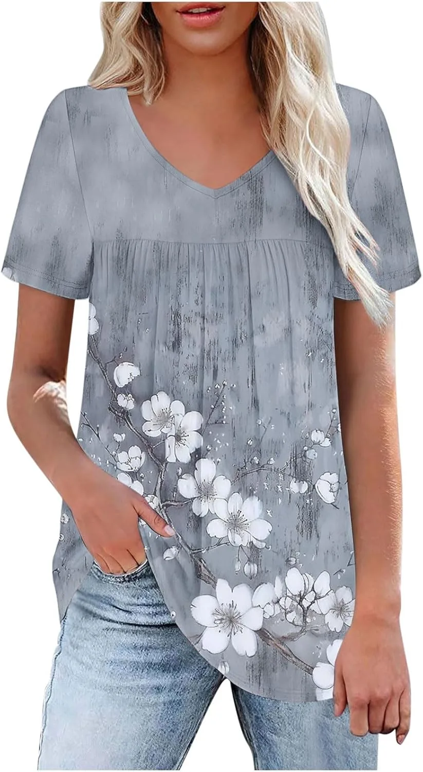 Женская блузка с V-образным вырезом и цветочным принтом Smxrfitk
Женская блузка с V-образным вырезом и цветочным принтом Smxrfitk