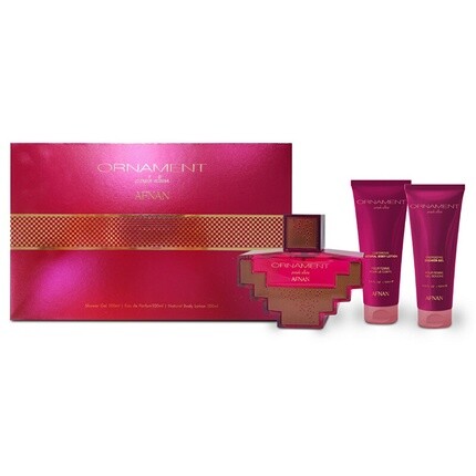 Ornament Purple - Парфюмированная вода 100 мл + Гель для душа 100 мл + Лосьон для тела 100 мл Afnan
Ornament Purple - Парфюмированная вода 100 мл + Гель для душа 100 мл + Лосьон для тела 100 мл Afnan