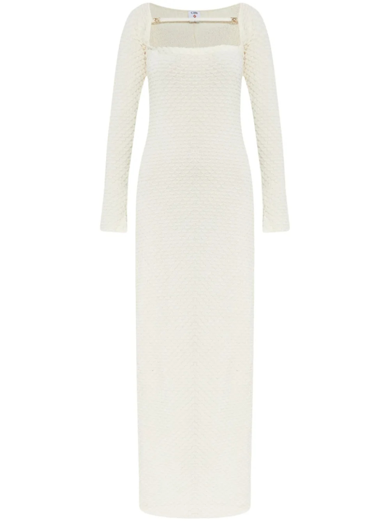Платье макси с фактурным трикотажем Casablanca, белый
Платье макси с фактурным трикотажем Casablanca, белый
