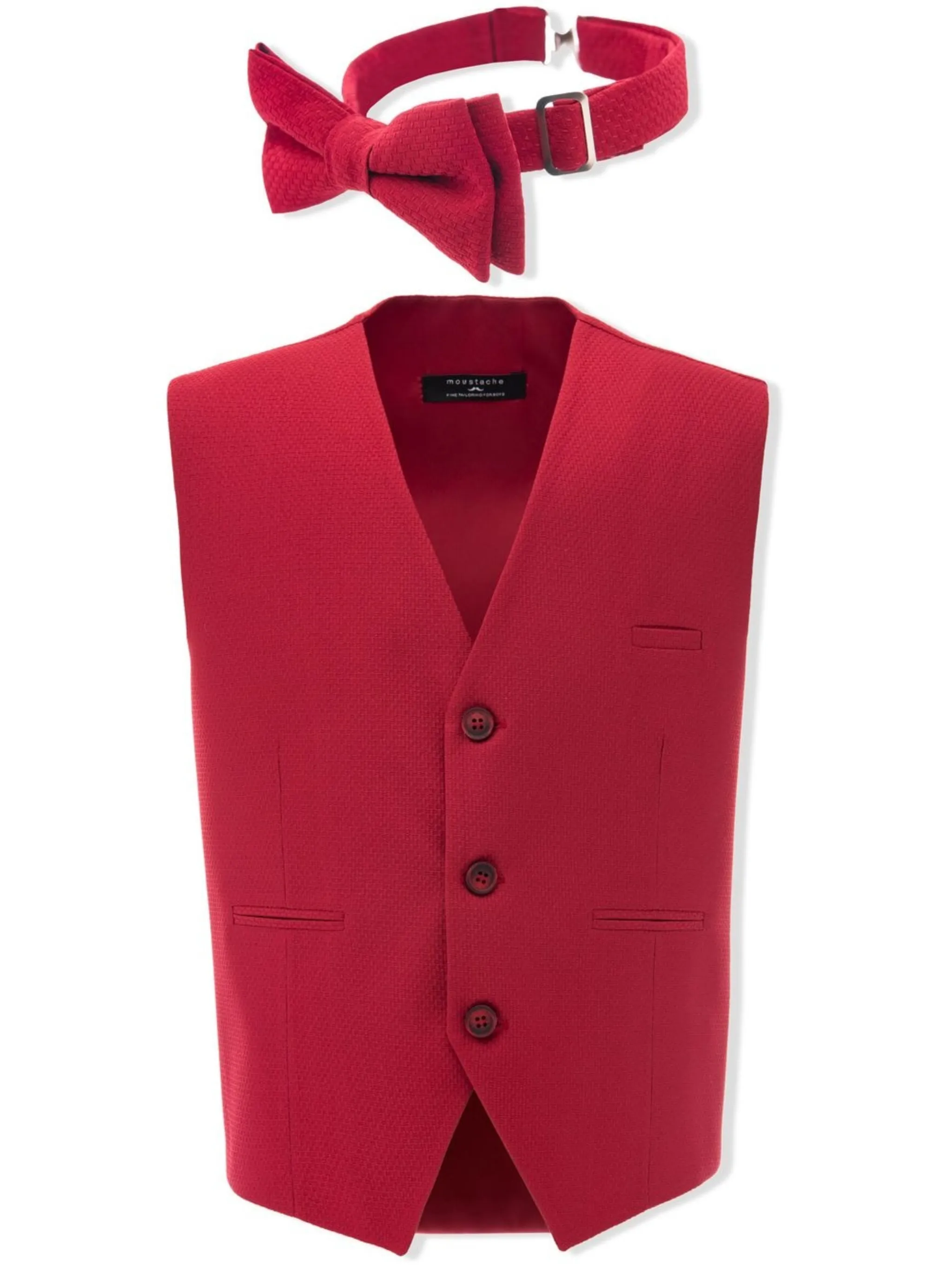 Комплект из жилета и галстука-бабочки Moustache, красный
Комплект из жилета и галстука-бабочки Moustache, красный