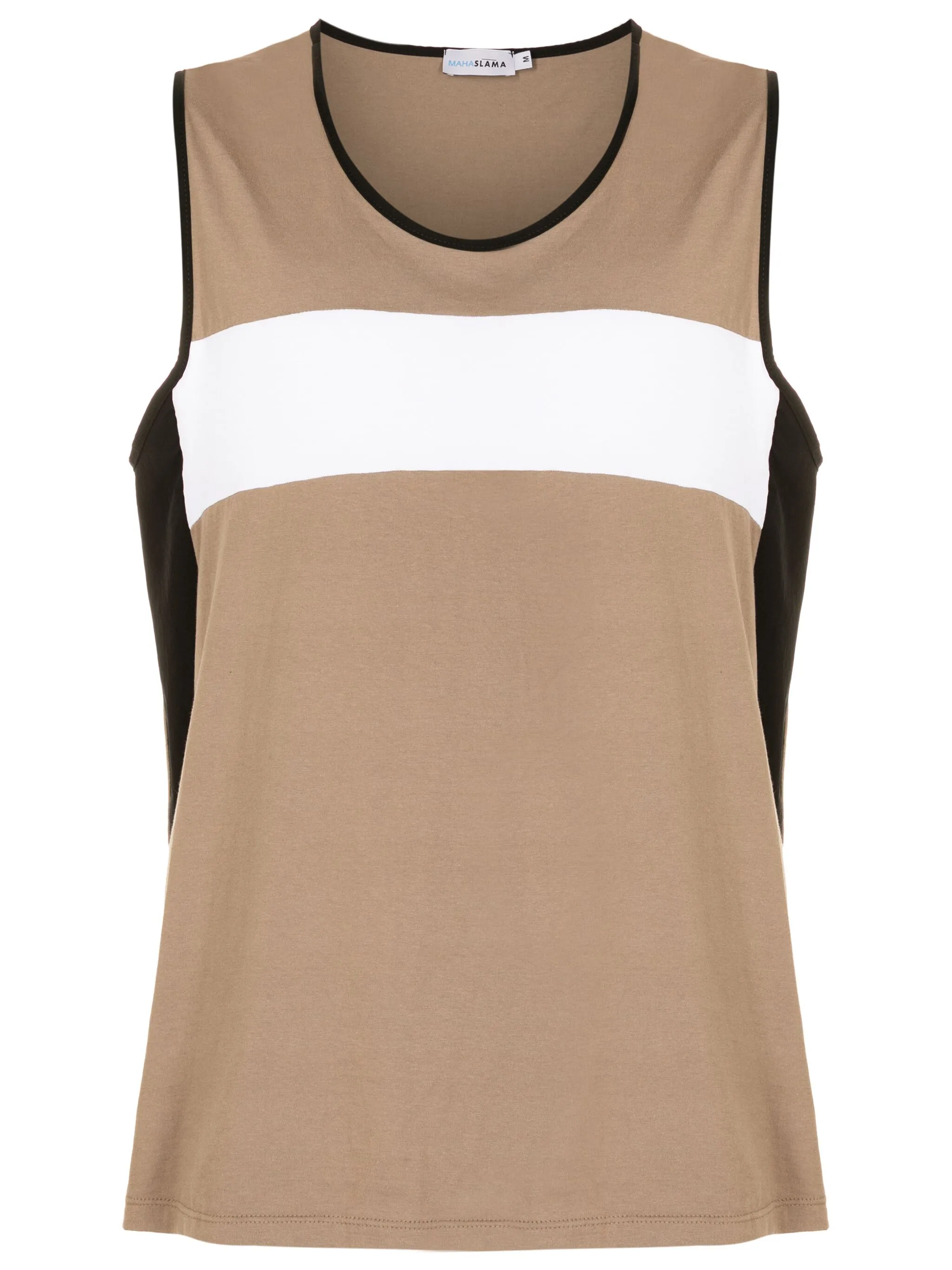 Топ в стиле колор-блок Amir Slama, коричневый
Топ в стиле колор-блок Amir Slama, коричневый