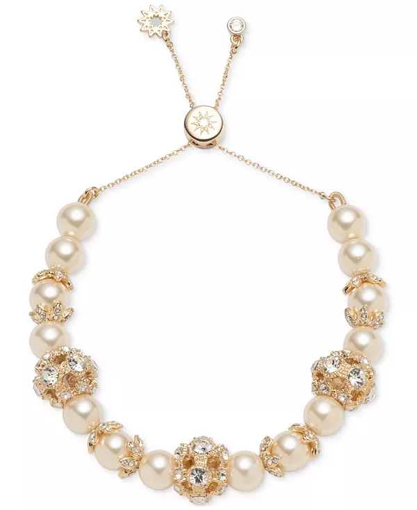 Браслет-Слайдер с золотистым искусственным жемчугом и хрустальными пуговицами Marchesa, gold
Браслет-Слайдер с золотистым искусственным жемчугом и хрустальными пуговицами Marchesa, gold