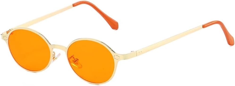 Ретро маленькие овальные металлические солнцезащитные очки для женщин и мужчин с защитой от УФ-излучения UV400, в стиле ретро с заклепками и панк-стилем UATXTAU, Golden Orange
Ретро маленькие овальные металлические солнцезащитные очки для женщин и мужчин с защитой от УФ-излучения UV400, в стиле ретро с заклепками и панк-стилем UATXTAU, Golden Orange