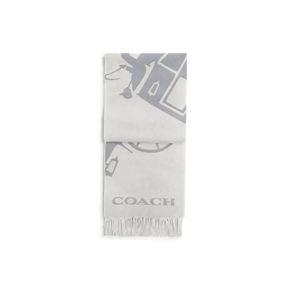 COACH Кашемировый вязаный шарф унисекс серый, Gray
COACH Кашемировый вязаный шарф унисекс серый, Gray