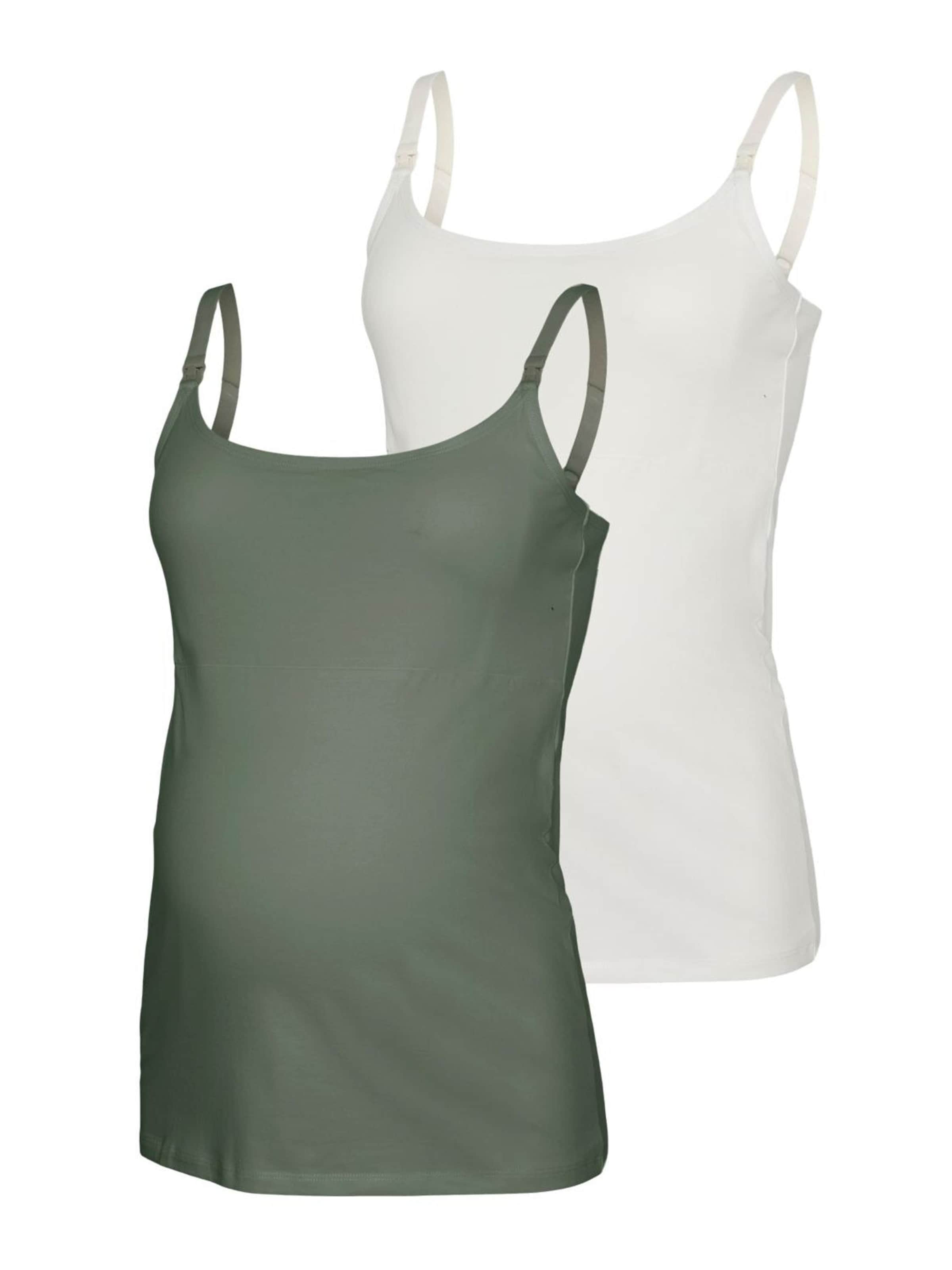 MAMALICIOUS Топ 'MLKerrie' в оливковом и белом цвете
MAMALICIOUS Топ 'MLKerrie' в оливковом и белом цвете