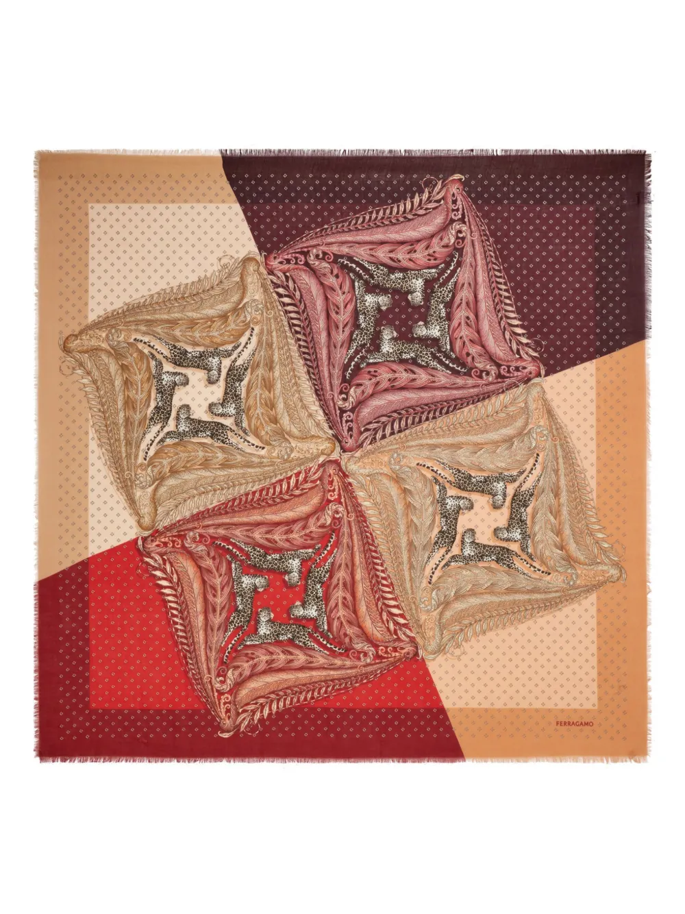 Кашемировый шарф с принтом Madras Ferragamo, красный
Кашемировый шарф с принтом Madras Ferragamo, красный